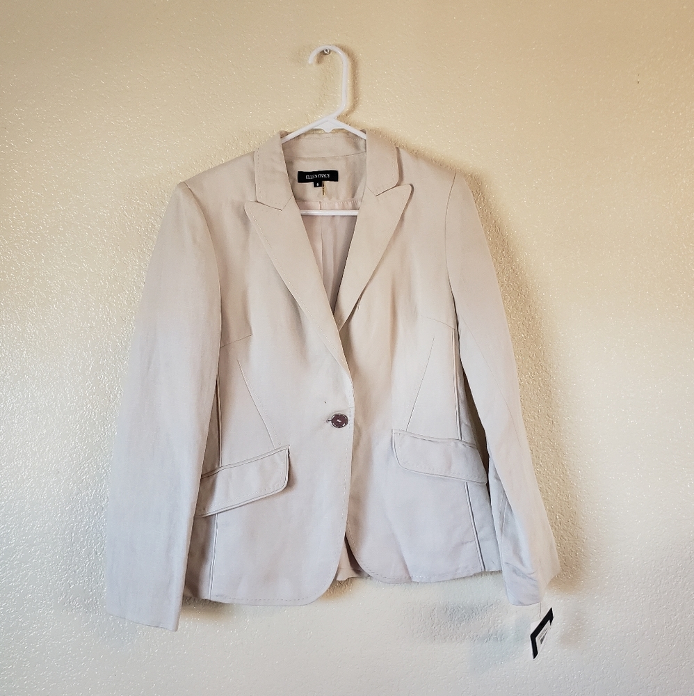Ellen Tracy Cream Blazer in 6 NWT